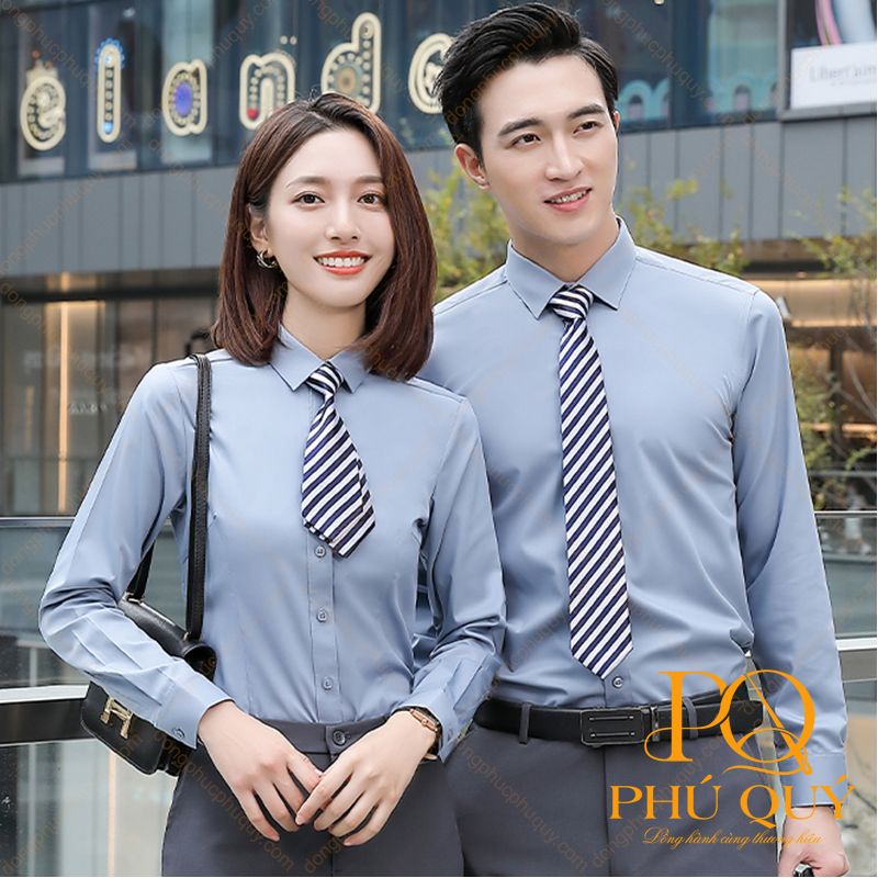 Mẫu áo sơ mi công sở tại đồng phục Phú Quý Mẫu áo sơ mi công sở tại đồng phục Phú Quý