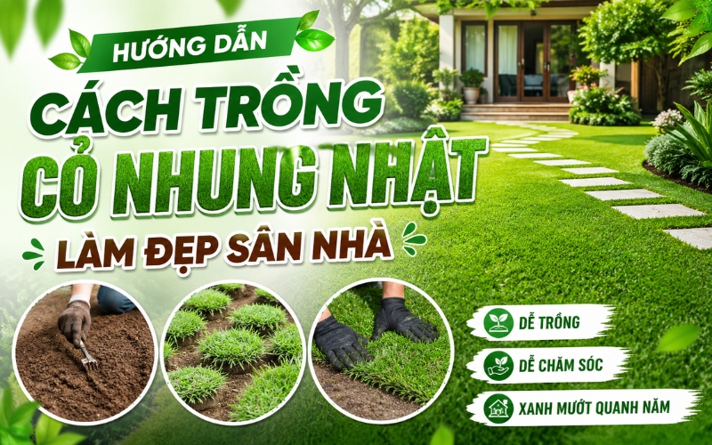 cách trồng cỏ nhung nhật