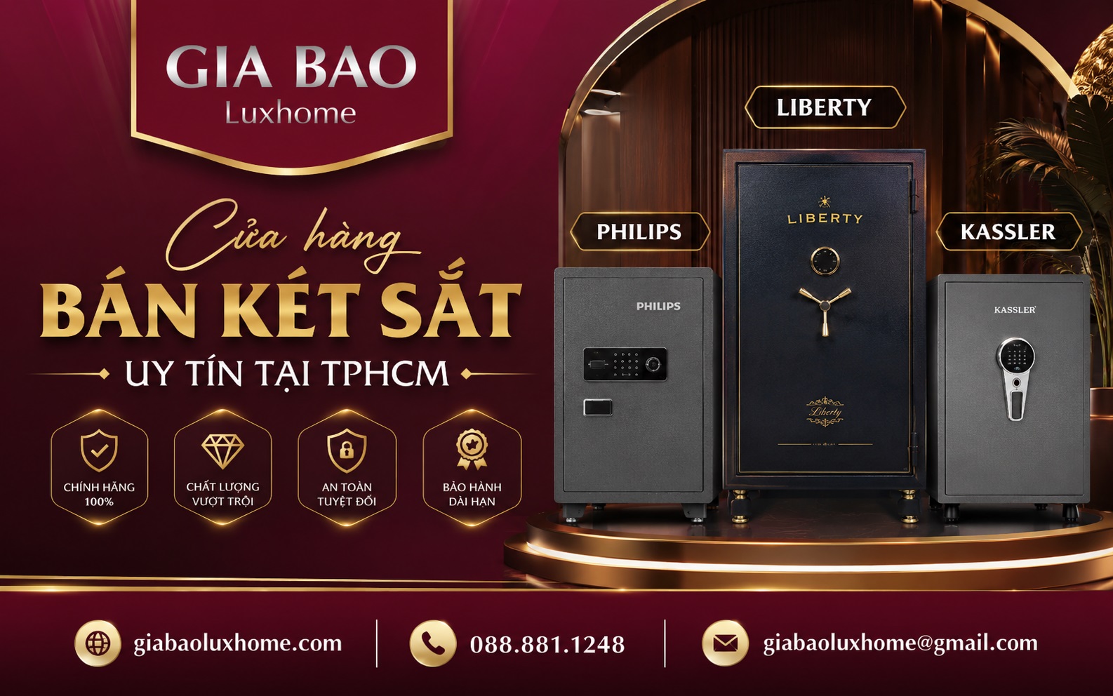 Cửa hàng két sắt Gia Bảo Luxhome